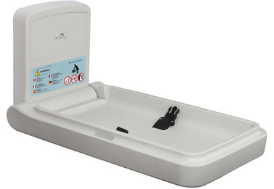 

Dolphy White Wall-Mounted Folding Horizontal Toilet Bathroom Changing Station(White)