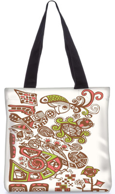 

Snoogg Indian Pattern Poly Canvas Fashion Handbag Shopping Shoulder Lunch Tote Bag For Women 22608 Multipurpose Bag(Multicolor, 5 L)