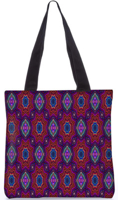 

Snoogg Indian Pattern Poly Canvas Fashion Handbag Shopping Shoulder Lunch Tote Bag For Women 21881 Shoulder Bag(Multicolor, 5 L)