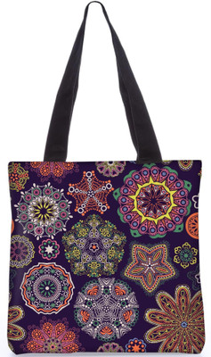 

Snoogg Indian Pattern Poly Canvas Fashion Handbag Shopping Shoulder Lunch Tote Bag For Women 23133 Shoulder Bag(Multicolor, 5 L)