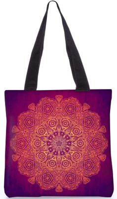 

Snoogg Indian Pattern Poly Canvas Fashion Handbag Shopping Shoulder Lunch Tote Bag For Women 23263 Shoulder Bag(Multicolor, 5 L)