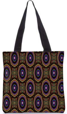 

Snoogg Indian Pattern Poly Canvas Fashion Handbag Shopping Shoulder Lunch Tote Bag For Women 21228 Shoulder Bag(Multicolor, 5 L)