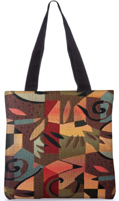 

Snoogg Indian Pattern Poly Canvas Fashion Handbag Shopping Shoulder Lunch Tote Bag For Women 21411 Shoulder Bag(Multicolor, 5 L)