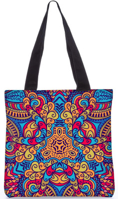 

Snoogg Indian Pattern Poly Canvas Fashion Handbag Shopping Shoulder Lunch Tote Bag For Women 23493 Multipurpose Bag(Multicolor, 5 L)