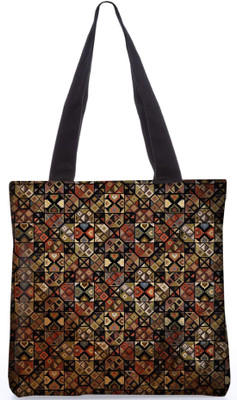 

Snoogg Indian Pattern Poly Canvas Fashion Handbag Shopping Shoulder Lunch Tote Bag For Women 21567 Shoulder Bag(Multicolor, 5 L)