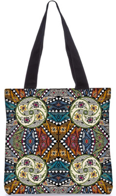 

Snoogg Indian Pattern Poly Canvas Fashion Handbag Shopping Shoulder Lunch Tote Bag For Women 21268 Shoulder Bag(Multicolor, 5 L)