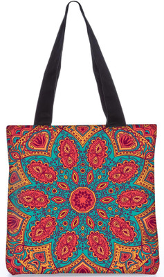 

Snoogg Indian Pattern Poly Canvas Fashion Handbag Shopping Shoulder Lunch Tote Bag For Women 23173 Multipurpose Bag(Multicolor, 5 L)