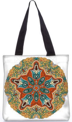 

Snoogg Indian Pattern Poly Canvas Fashion Handbag Shopping Shoulder Lunch Tote Bag For Women 23614 Shoulder Bag(Multicolor, 5 L)