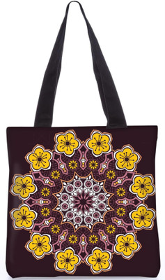 

Snoogg Indian Pattern Poly Canvas Fashion Handbag Shopping Shoulder Lunch Tote Bag For Women 23234 Shoulder Bag(Multicolor, 5 L)