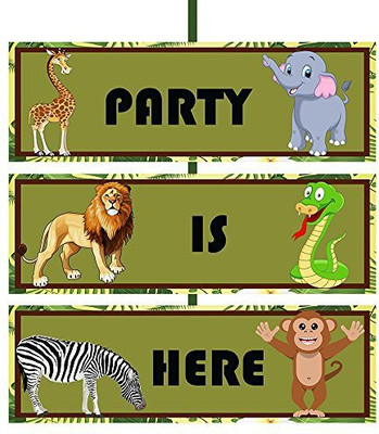 

PARTY PROPZ DOOR BANNER PACK OF 1/JUNGLE PARTY DECORATION/JUNGLE PARTY SUPPLIES/JUNGLE PARTY ACCESSORIES DOOR Banner(6 ft, Pack of 1)