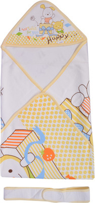 Momsyard Cartoon, Printed  Crib Baby Blanket(Polyester, Yellow