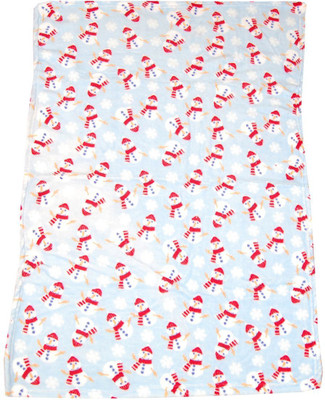 

GURU KRIPA Baby Products Printed  Hooded Baby Blanket(Polyester, Blue