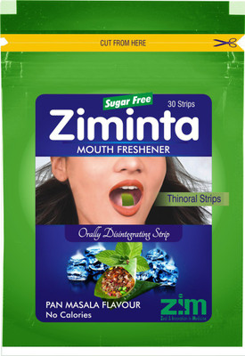 

Ziminta Mouth Freshener Orally Disintegrating Strips ( Sugar Free ) - 30 Strips (Pan Masala Flavour) Strip(30 g)