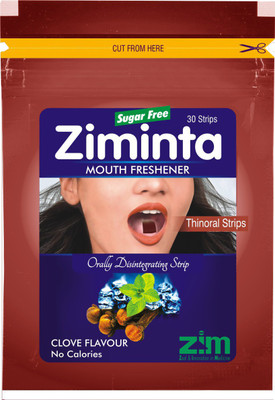 

Ziminta Mouth Freshener Orally Disintegrating Strips ( Sugar Free ) - 30 Strips (Cloves Flavour) Strip(30 g)