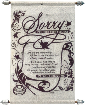 

Saugat Traders Sorry Scroll Card Greeting Card(Brown, Pack of 1)