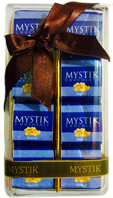 

Mystik Premium Raisin Flavour Dark Chocolate Gift Box (8 Pc) Fudges(144 g)