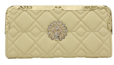 

Trendy Casual Beige, Gold Clutch