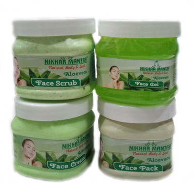 

Nikhar Mantra Aloevera Scrub Gel Cream Pack 200ml Each(Set of 4)