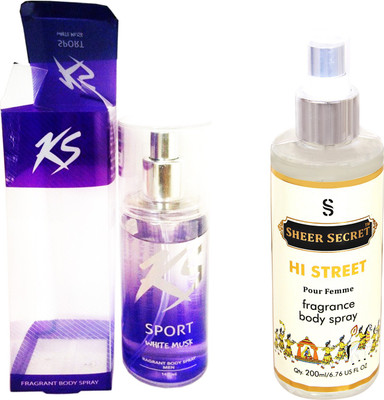 

KamaSutra WHITE MUSK with SHEER SECRET HI STREET WOMEN(Set of 2)