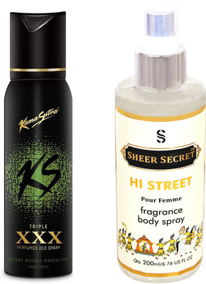 

KamaSutra KS XXX with SHEER SECRET HI STREET WOMEN(Set of 2)