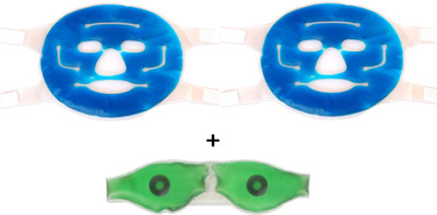 

Healthllave Combo Pack | 2 Aloe Vera Gel Face Mask and 1 Eye Mask Magnet Therapy (Pack of 3)(Set of 3)