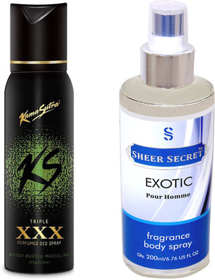 

KamaSutra KS XXX with SHEER SECRET EXOTIC MEN(Set of 2)