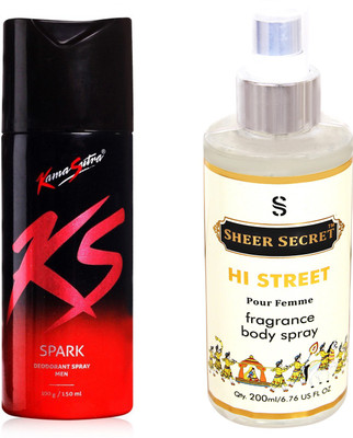 

KamaSutra SPARK with SHEER SECRET HI STREET WOMEN(Set of 2)