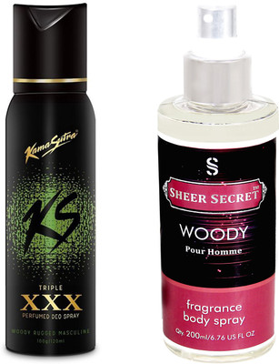 

KamaSutra KS XXX with SHEER SECRET WOODY MEN(Set of 2)