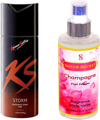 

KamaSutra STORM with SHEER SECRET CHAMPAGNE WOMEN(Set of 2)