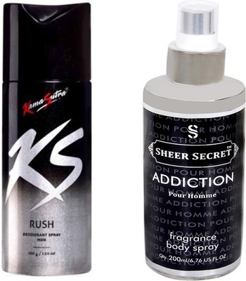 

KamaSutra RUSH with SHEER SECRET ADDICTION MEN(Set of 2)