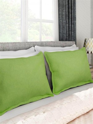 Soumya Furnishings Cotton Pillows Cover(Pack of 2, 43 cm*69 cm, Green)