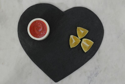 

Organic Home Black Heart Platter Stoneware Cutting Board