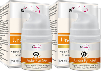 

St.Botanica Under Eye Cream (With Vitamin E, B3, Hyaluronic, Aloe Vera, Cucumber, Argan Oil) (Pack Of 2)(30 ml)