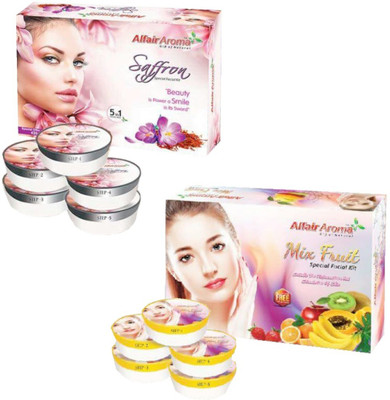 

Alfair Aroma Saffron Mix Fruit Facial Kit 900 g(Set of 2)