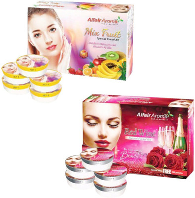 

Alfair Aroma Mix Fruit Red Wine Facial Kit 900 g(Set of 2)