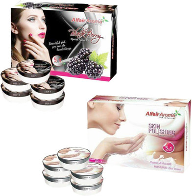 

Alfair Aroma BlackBerry Skin Polishing Facial Kit 900 g(Set of 2)
