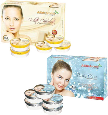 

Alfair Aroma White Chocolate Party Glow Facial Kit 900 g(Set of 2)