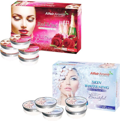 

Alfair Aroma Red Wine Skin Whitening Facial Kit 900 g(Set of 2)