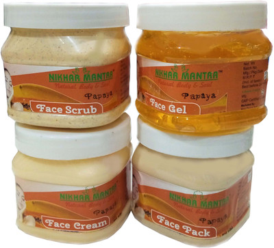 

Nikhar Mantra Papaya Scrub Gel Cream Pack 200ml Each 800 ml(Set of 4)