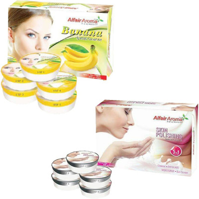 

Alfair Aroma Banana Skin Polishing Facial Kit 900 g(Set of 2)
