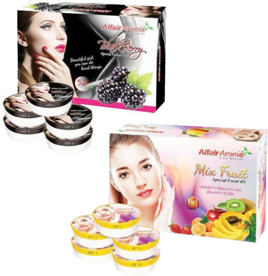

Alfair Aroma BlackBerry Mix Fruit Facial Kit 900 g(Set of 2)