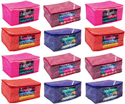 

Kuber Industries Designer Cotton Quilted Polka Dots Saree Cover PolkaNSC034(Multicolor)