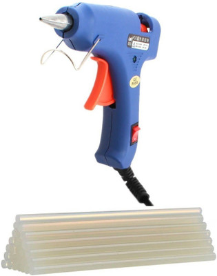 

Gadget Deals blue 20 watt with on off switch and 15 hot melt sticks Standard Temperature Corded Glue Gun(7 mm)