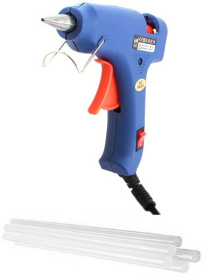 

Gadget Deals blue 20 watt with on off switch and 5 hot melt sticks Standard Temperature Corded Glue Gun(7 mm)