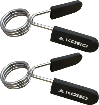 

Kobo ProLifting 50 mm Olympic Barbell Rod Collars for Pro Cross fitness Training, Set of 2 (IMPORTED) Hand Grip/Fitness Grip(Silver)