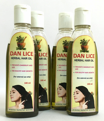 Dan LIce Herbal Hair Oil Pack of 4 (400ml) Hair Oil(400 ml)