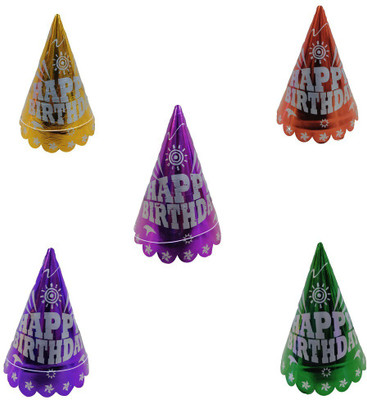 50 Off On Shreeji Decoration Foil Birthday Cap Set Of 10 Foil