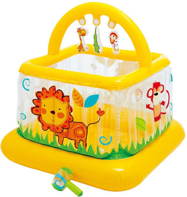 

Intex ® Original Inflatable Soft Sides Lil Baby Bouncer Kids Jumping Play Gym Inflatable Bouncer, Play Gym(Yellow)