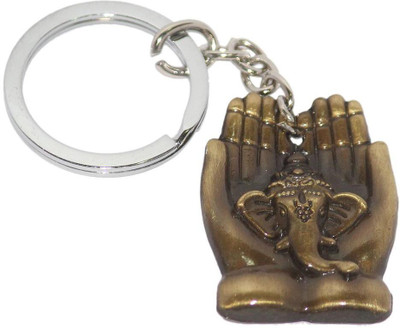 

Aura Beautifull Ganesh Ganpati In Hands Full Metal Key Chain