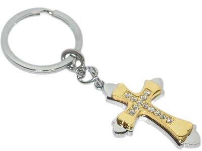 

Aura Imported Diamond Studded Cross Key Chain